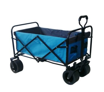 Skladací prepravný vozík - premium 150 L tyrkysová