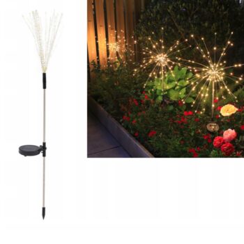 Solárna LED lampa na záhradu v tvare púpavy