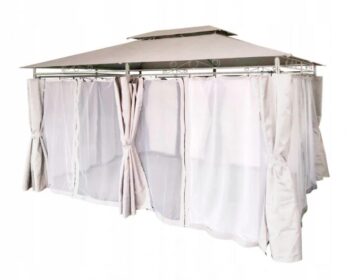 Stabilný záhradný pavilón 3 x 4 m s moskytierou béžová