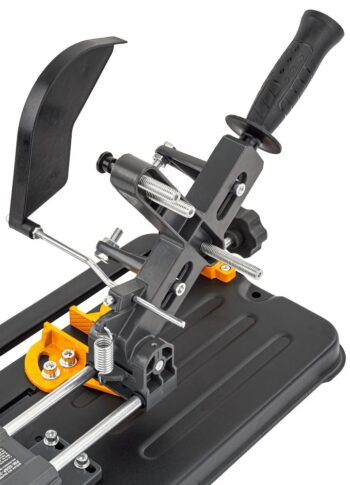 Stojan na uhlovú brúsku s nastaviteľným uhlom rezu 0–45°