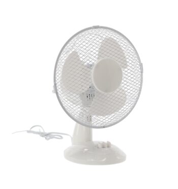 Stolový ventilátor s výkonom 25W biela