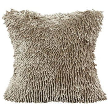 Strapcová obliečka na vankúš béžovej farby 40 x 40 cm