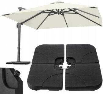 Štvordielny stojan na slnečník 50 x 50 x 7,5 cm