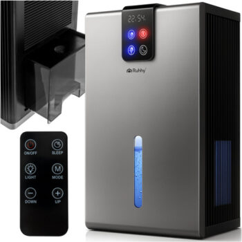 Tichý odvlhčovač s LED osvetlením a diaľkovým ovládaním