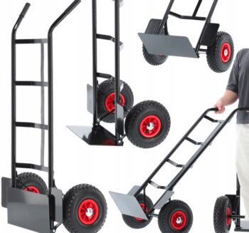 Transportný vozík do 200 kg v čiernej farbe