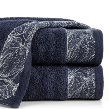 Uterák v modrej farbe AGIS s decentným strieborným vzorom