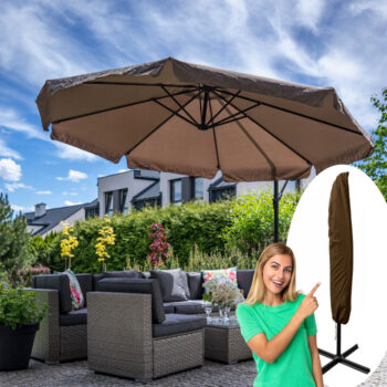 Veľký záhradný slnečník so stojanom FANGO