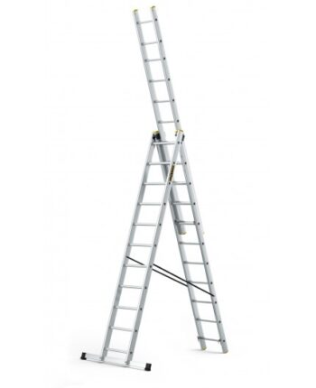 Viacúčelový hliníkový rebrík, 3 x 11 priečok a nosnosť 150 kg