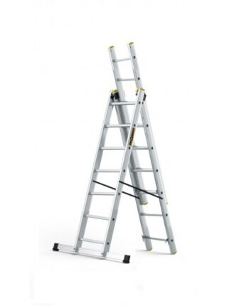 Viacúčelový hliníkový rebrík, 3 x 7 priečok a nosnosť 150 kg