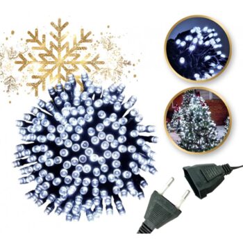 Vianočné LED osvetlenie studená biela 200 LED/16 m