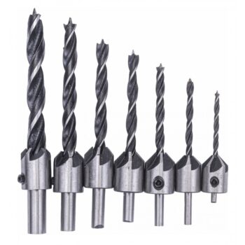 Vrtáky do dreva so záhlbníkom sada 7ks PM-ZWZP-7T