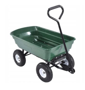 Vyklápací záhradný vozík s pevnou rukoväťou