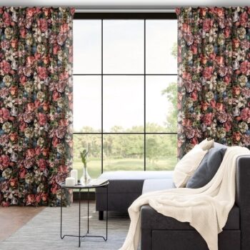 Záves s kvetinovým vzorom na riasiacu pásku 140 x 270 cm