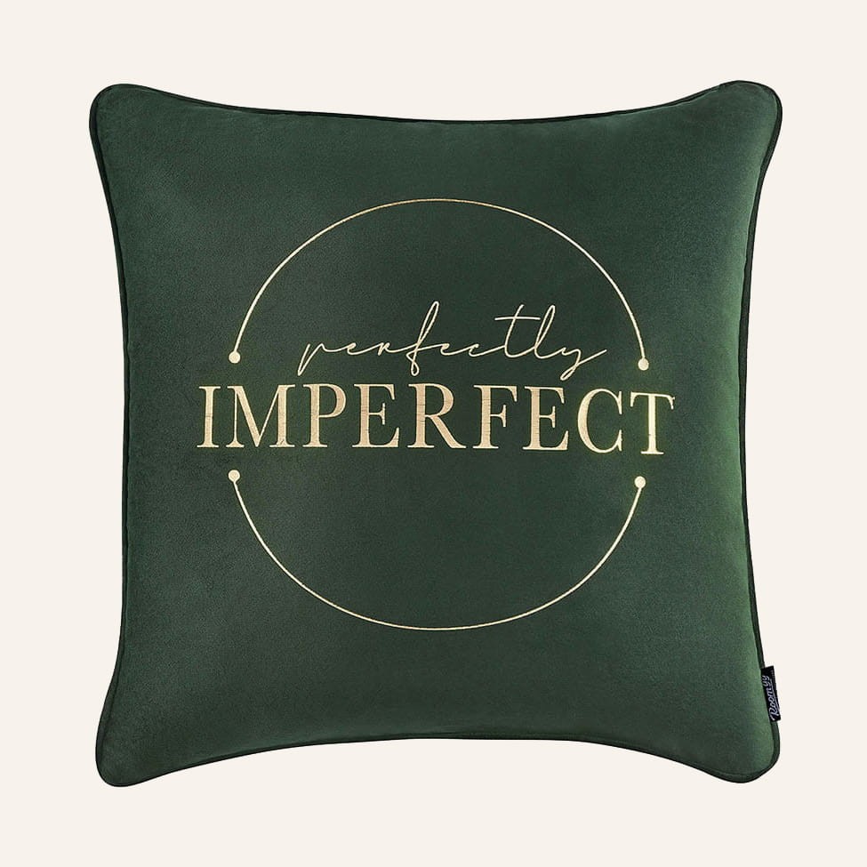 Zelená obliečka Perfectly Imperfect 45 x 45 cm Zelená obliečka Perfectly Imperfect 45 x 45 cm