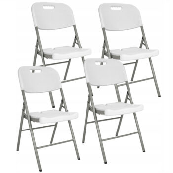 Zvýhodnený set štyroch cateringových stoličiek biela