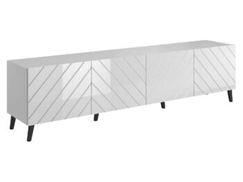 CAMA MEBLE Abeto 200 tv stolík biela / biely lesk