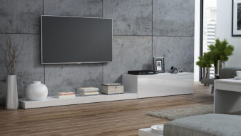 CAMA MEBLE Life tv stolík biela / biely lesk