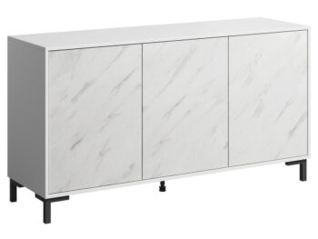 CAMA MEBLE Marmo 150 3D trojdverová komoda biela