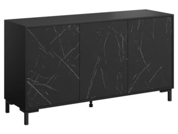 CAMA MEBLE Marmo 150 3D trojdverová komoda čierna