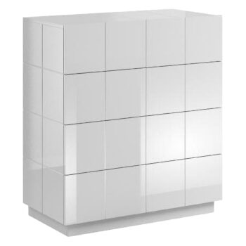 CAMA MEBLE Reja KOM4S zásuvková komoda biely lesk