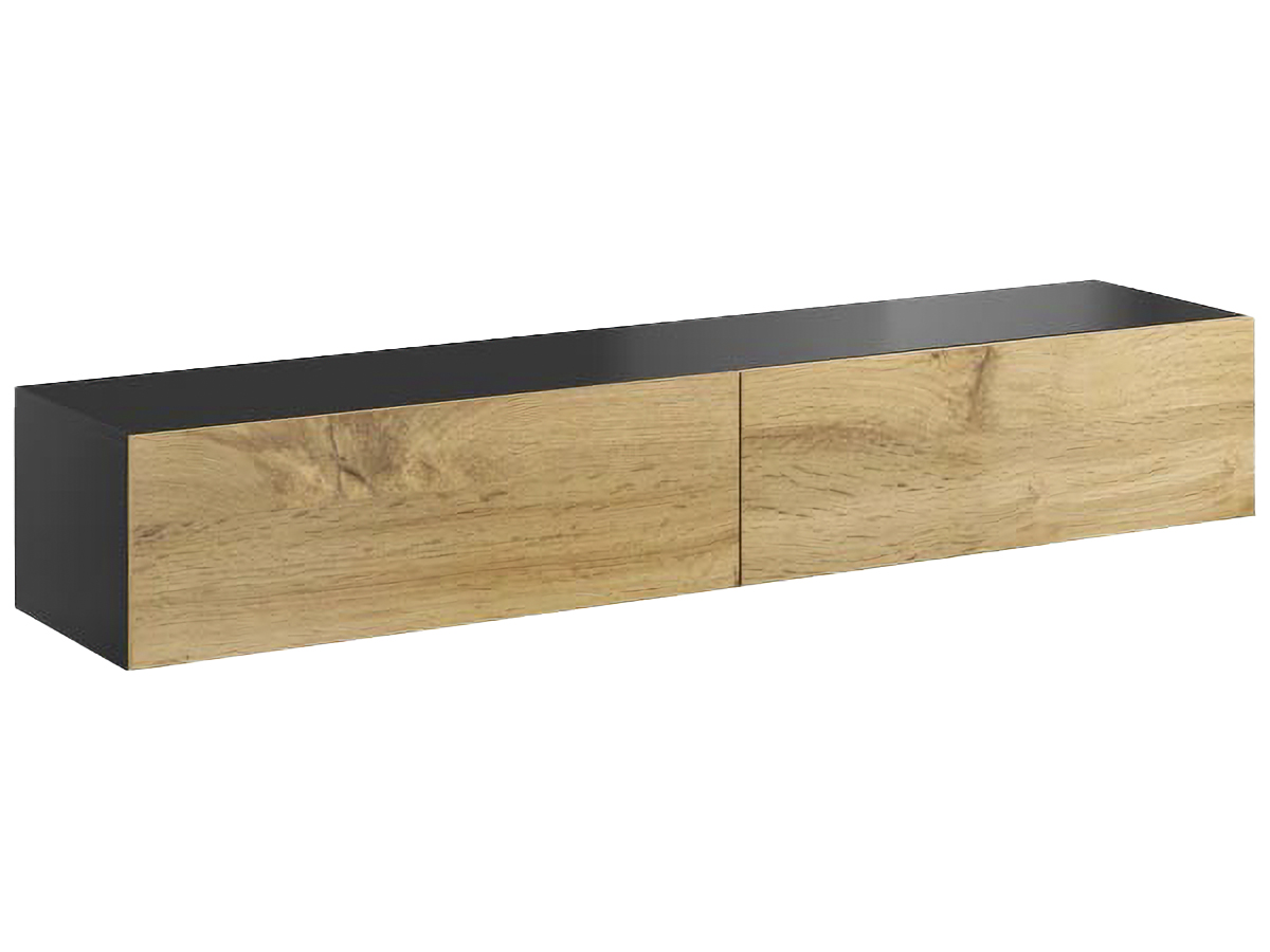 CAMA MEBLE Vigo 180 tv stolík čierna / dub wotan CAMA MEBLE Vigo 180 tv stolík čierna / dub wotan