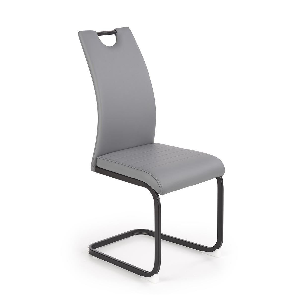 HALMAR K371 jedálenská stolička sivá / chróm HALMAR K371 jedálenská stolička sivá / chróm