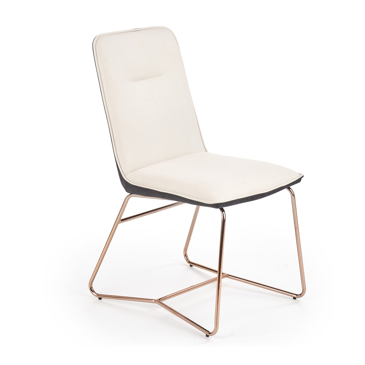 HALMAR K390 jedálenská stolička krémová / tmavosivá / zlatá HALMAR K390 jedálenská stolička krémová / tmavosivá / zlatá