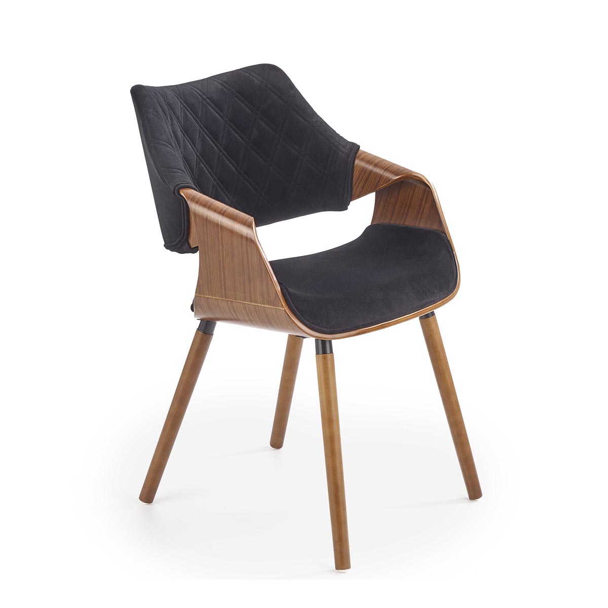 HALMAR K396 jedálenská stolička čierna / orech HALMAR K396 jedálenská stolička čierna / orech