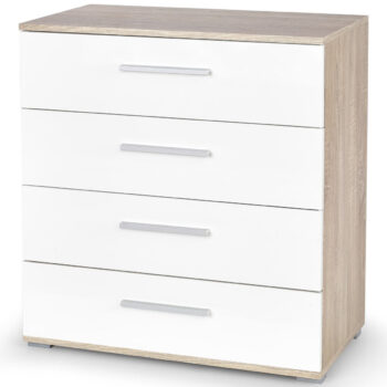 HALMAR Lima KM3 komoda dub sonoma / biely lesk