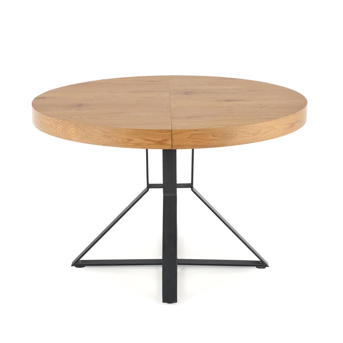 HALMAR Mercy okrúhly rozkladací jedálenský stôl dub zlatý / čierna HALMAR Mercy okrúhly rozkladací jedálenský stôl dub zlatý / čierna