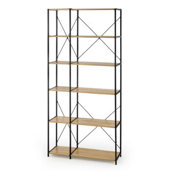 HALMAR REG-19 regál dub sonoma / čierna