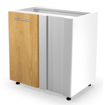 HALMAR Vento DN-100/82 dolná rohová kuchynská skrinka biela / dub medový