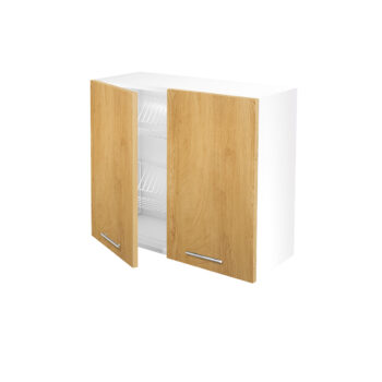 HALMAR Vento GC-80/72 horná kuchynská skrinka biela / dub medový
