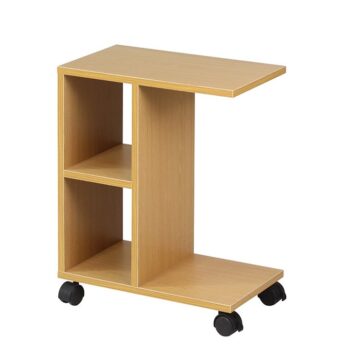 KONDELA Abbas New príručný stolík na kolieskach borovica
