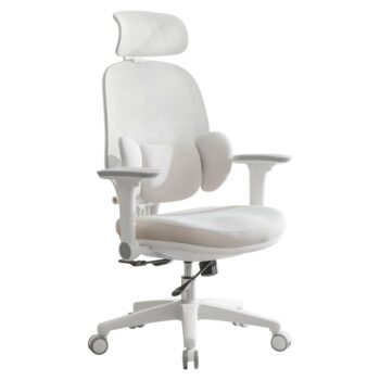 KONDELA Abramo kancelárske kreslo sivá / biela