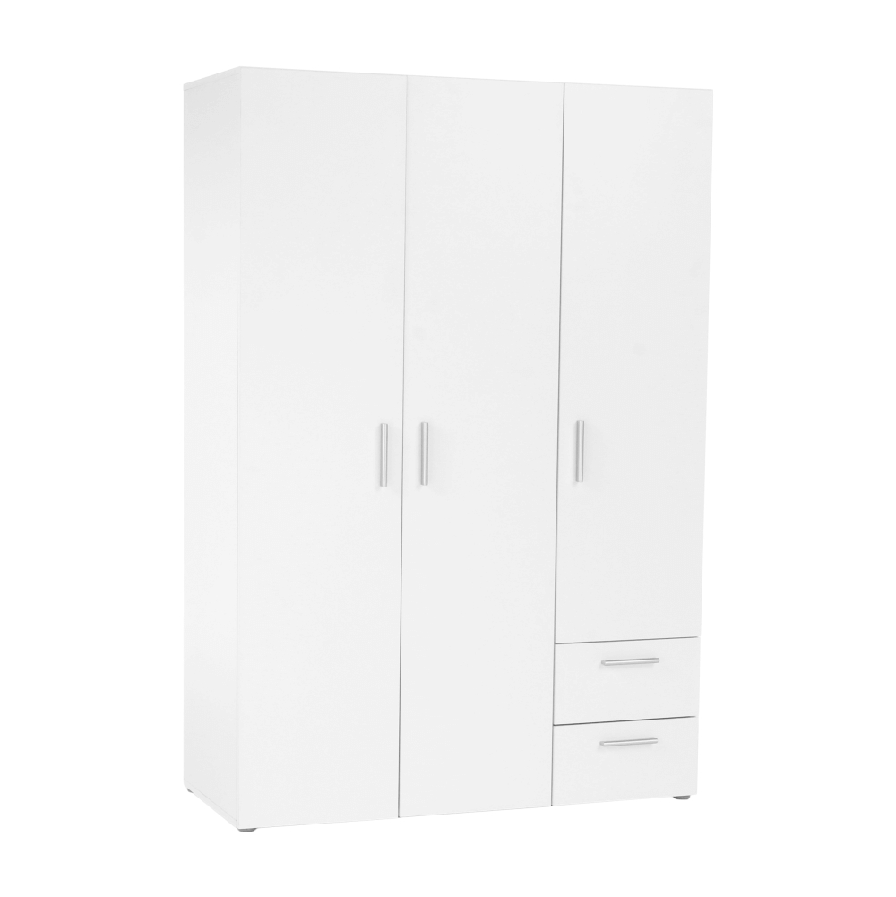 KONDELA Adeli trojdverová šatníková skriňa so zásuvkami biela KONDELA Adeli trojdverová šatníková skriňa so zásuvkami biela