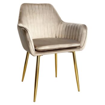 KONDELA Adlar jedálenská stolička sivohnedá (taupe) / zlatá