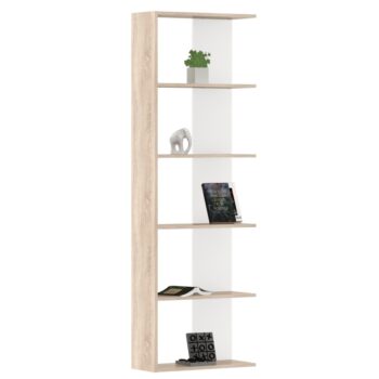 KONDELA Agatio regál dub sonoma / biela