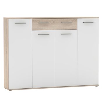 KONDELA Alexis botník (skrinka na topánky) dub sonoma / biela