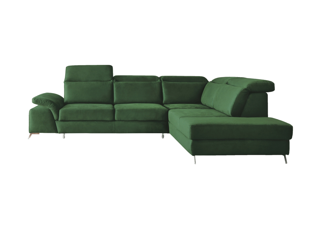 KONDELA Alvaro P rohová sedačka s rozkladom a úložným priestorom smaragdová KONDELA Alvaro P rohová sedačka s rozkladom a úložným priestorom smaragdová
