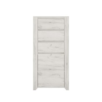 KONDELA Angel Typ 35 1D-3S komoda biela / craft