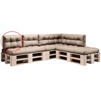 KONDELA Anika Typ 3 vankúš na paletové sedenie 40x60 cm hnedá