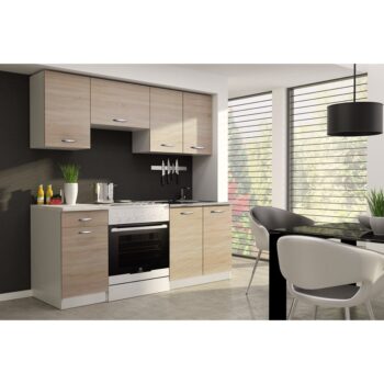 KONDELA Apart New 180 kuchynská linka dub sonoma / biela