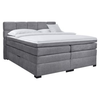 KONDELA April boxspringová manželská pocketová posteľ sivá