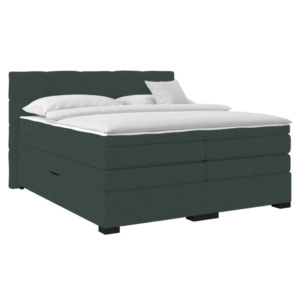 KONDELA April boxspringová manželská pocketová posteľ zelená KONDELA April boxspringová manželská pocketová posteľ zelená