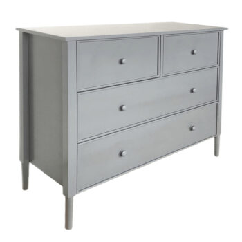 KONDELA Aviela zásuvková komoda sivá