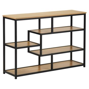 KONDELA Bilote New Typ 2 regál čierna / dub