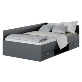 KONDELA Boat 120 posteľový rám s úložným priestorom grafit