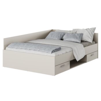 KONDELA Boat 140 posteľový rám s úložným priestorom kašmír