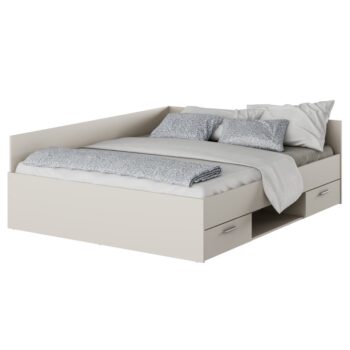 KONDELA Boat 160 posteľový rám s úložným priestorom kašmír